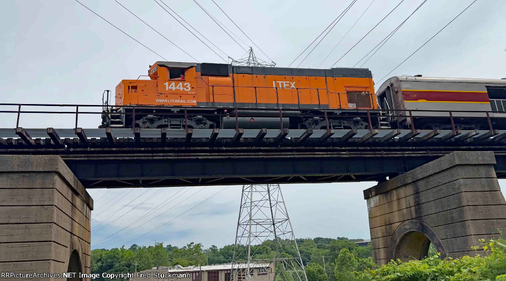 LTEX 1443 takes the train north at 1100,